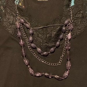 Layered blue necklace